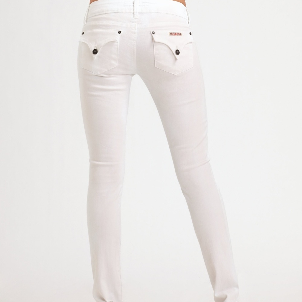 Hudson white skinny jeans